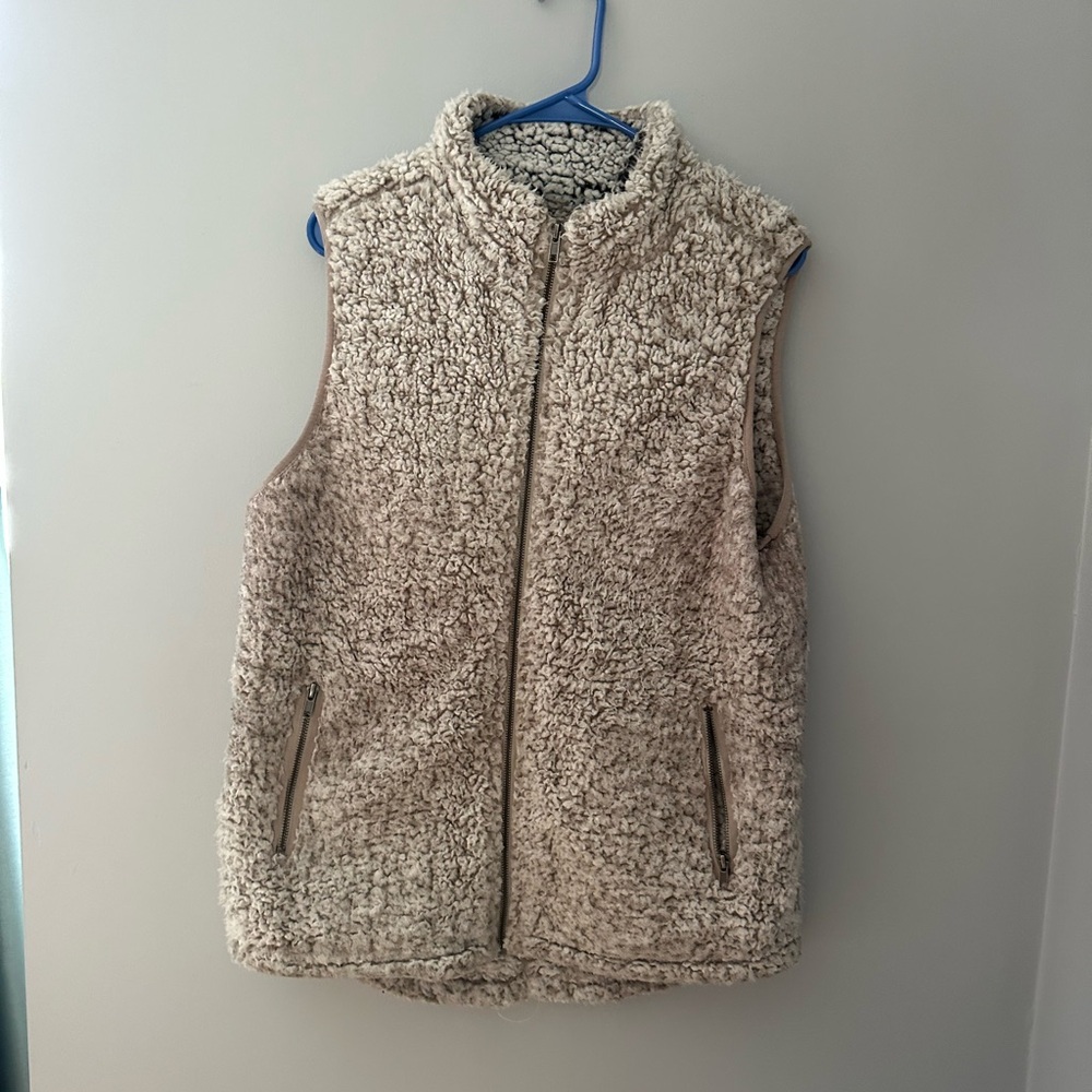 Thread & Supply Tan Sherpa Vest